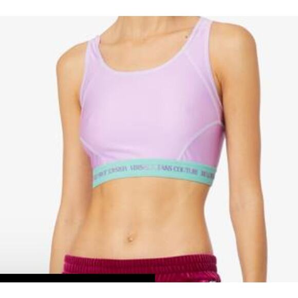 Versace JEANS COUTURE Visible Stitching Sports Top Lilac - Picture 8 of 11